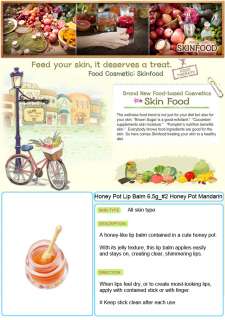 SkinFood]Honey Pot Lip Balm 6.5g_#2 Honey Pot Mandarin  
