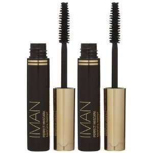 Iman Cosmetics Perfect Mascara, Black, 2 ct (Quantity of 3)
