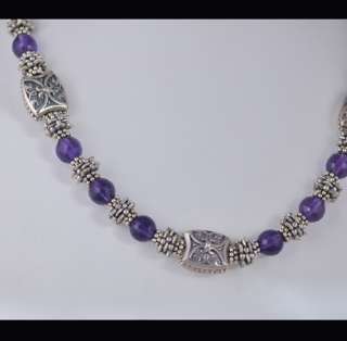Stunningly detailed sterling silver amethyst artisan hand made 