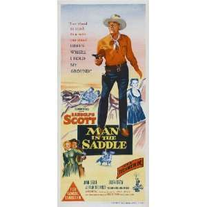  Man in the Saddle Poster Australian 13x30 Randolph Scott 