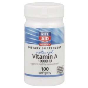  Rite Aid Natural Vitamin A, 100 ea