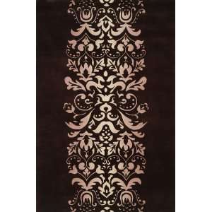 Momeni New Wave Chocolate Brown Transitional 26 x 12 Runner Rug 