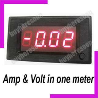   Digital RED LED Panel Current Amp&Volt Meter+Shunt Ammeter Voltmeter
