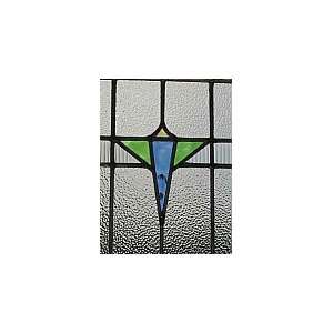  Art Deco Tricolor Geometric Antique Stained Glass