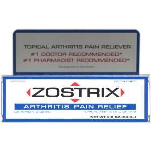 Zostrix Arthritis Pain Relief, Odor Free, Topical Analgesic Cream, 2.0 
