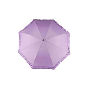 Artwedding Purple Nylon Wedding Umbrella with Double Ruffled Hem 