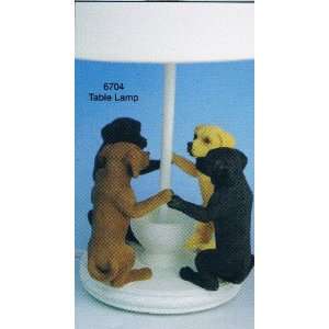  Asst Labrador Lab Puppies Resin Lamp