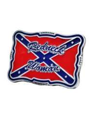 Redneck Woman Rebel Flag Belt Buckle Confederate Unique Metal New Hip 