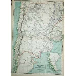  Blackie Geography Maps Chili America Uruguay Plata