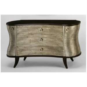  Cabinet in Distressed Metallic Tin Furniture & Decor