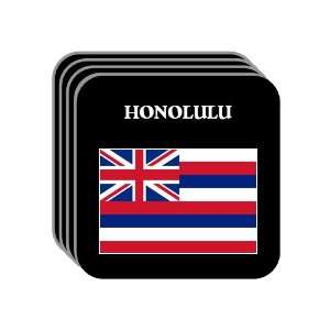 US State Flag   HONOLULU, Hawaii (HI) Set of 4 Mini Mousepad Coasters