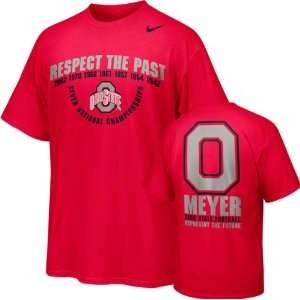  Ohio State Buckeyes Red Nike Urban Meyer Respect T Shirt 