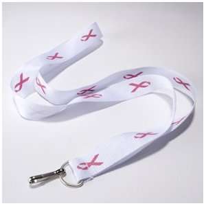Pink Ribbon Breast Cancer Awareness Lanyard