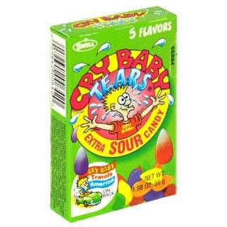 Cry Baby Tears Extra Sour Candy, Five Flavors, 1.98 Ounce Boxes (Pack 