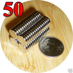 50 Neodymium disc 5/16 inch X 1/16 rare earth magnet  
