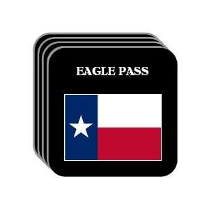 US State Flag   EAGLE PASS, Texas (TX) Set of 4 Mini Mousepad Coasters