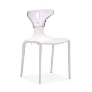  4 PC Askew White Dining Chair Set