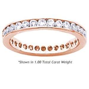  Womens Diamond Eternity Ring Channel Set Round Cut 