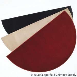  Chimney 47157 Half Round Hearth Rug   Crimson   36 Inches 