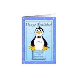   21st Birthday   Penguin on Ice Cool Birthday Facts Card Toys & Games
