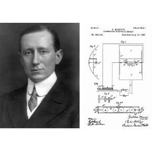 Guglieimo Marconi Father of Radio Novelty 8 1/2 X 11 Photograph and 