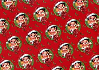 Ultimate BETTY BOOP CHRISTMAS Wrapping Paper 32 Sq ft.  