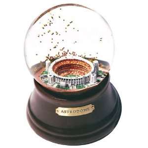 Historic Astrodome Musical Water Globe with Wood Base  