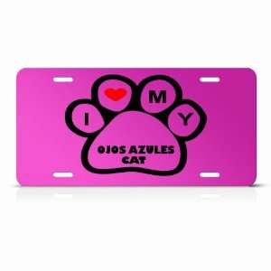  Ojos Azules Cats Pink Novelty Animal Metal License Plate 