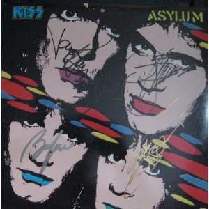 Kiss Asylum Autographed Signed Record Album LP COA 