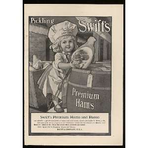  1905 Swifts Premium Hams & Bacon Pickling Print Ad (8990 
