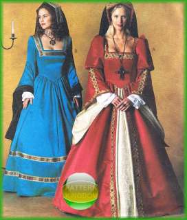 Anne Boleyn Medieval Tudor Gown Patterns SCA LARP 6 10  