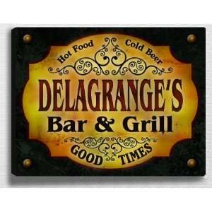  Delagranges Bar & Grill 14 x 11 Collectible Stretched 