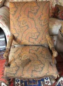   ITALIAN FRENCH ARMCHAIR LION CHAIRs 17th 18th upholstered ELBOW carved
