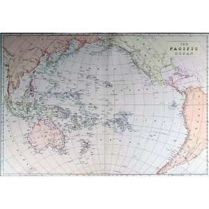    Blackie 1882 Antique Map of the Pacific Ocean