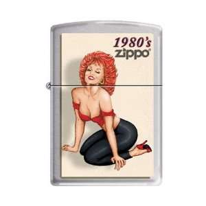  Zippo 1980s Pin up Girl Street Chrome Lighter, 8727 