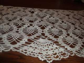 22 StarchedFlat & Scalloped Edge White Nice Crochet Doily  