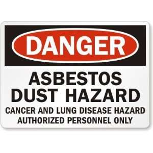  Danger Asbestos Dust Hazard Cancer and Lung Disease 