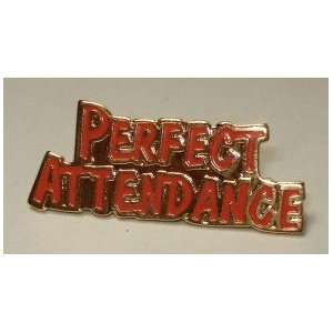  Perfect Attendance Brass Lapel Pin 