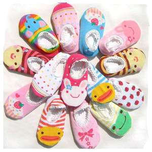 Cute Unisex Baby Kids Toddler Girl Boy Anti Slip Socks Shoes Slipper 6 
