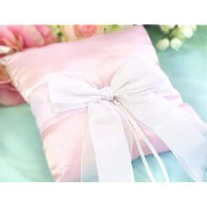 Pink Double Bow Ring Bearer Pillow 