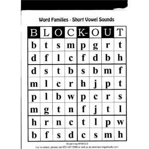  Block Out Word Families   Short Vowel Sounds (Grades K 2 