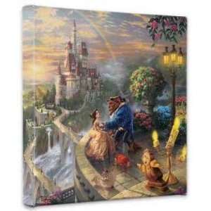 Thomas Kinkade   Beauty and the Beast Falling in Love Canvas Wrap 