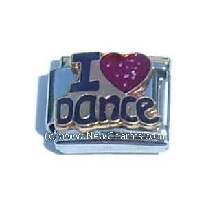  I Love Dancing Italian Charm Bracelet Jewelry Link 
