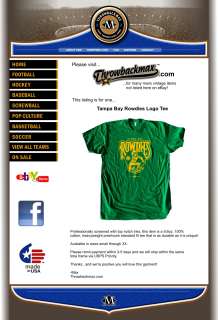 Tampa Bay Rowdies Logo Tee Shirt   NASL MISL  