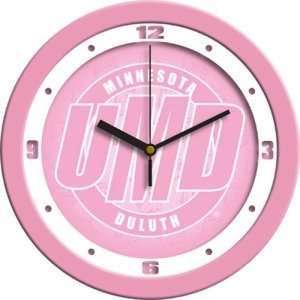  Minnesota Duluth Bulldogs NCAA Wall Clock (Pink) Sports 