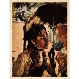   Umbrella Edgar Degas Costume Hat Fashion   Orig. Tipped in Print Home