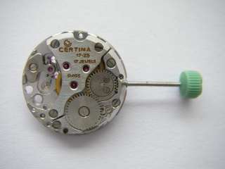 Certina partial watch movement cal. 17 25 for parts  