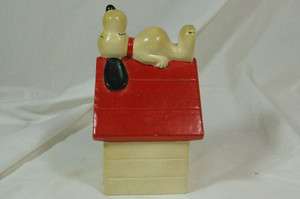 Vintage Snoopy Dog House Coin Bank  