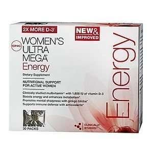  GNC Womens Ultra Mega Energy Vitapak 30 Packs Health 