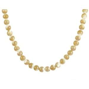   of Pearl 8mm Round Bead Necklace with Sterling Silver Clasp Jewelry